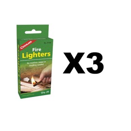 Coghlan's Fire Lighters Odorless Lighters Survival Firestarters (3-Pack of 20)