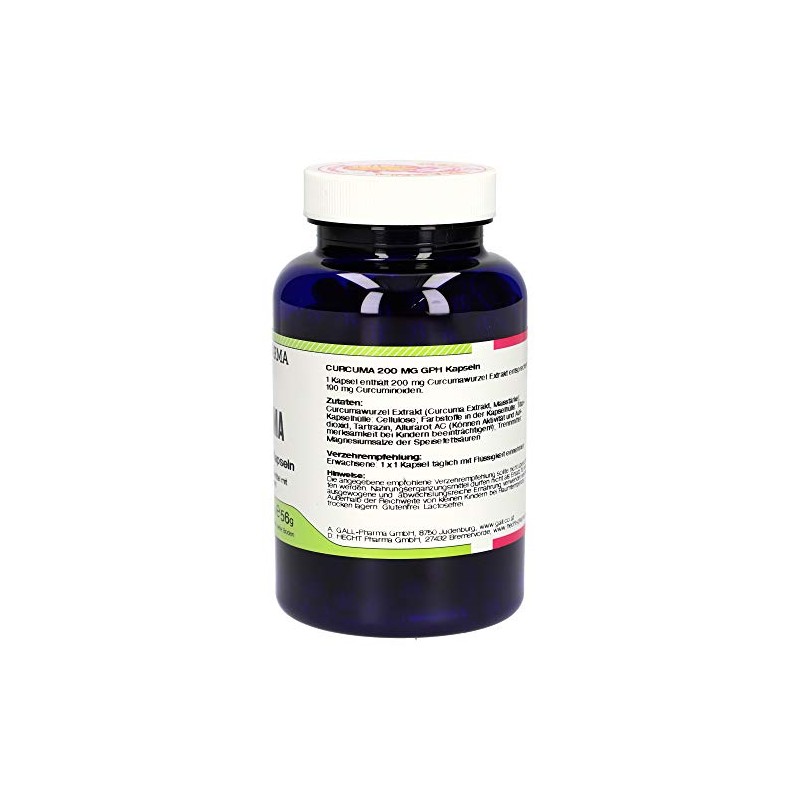 Gall Pharma Curcuma 200 mg GPH Capsules, 180 Capsules