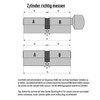 3x Door Cylinder Lock 70 mm 35/35 mm Simultaneous Locking