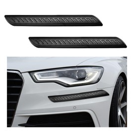 Suvnie 2 PCS Car Bumper Anti-Scratch Strips, Front and Rear Corner Bumper Guard Protector, Auto Rubber Bumper Anti Collision Decorative Trim, Universal for Most Cars, SUVs, Trucks (Long, Black)