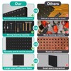 Hogurity Peg Board, 6 Pack 12"x12" Black Metal Pegboard Panels