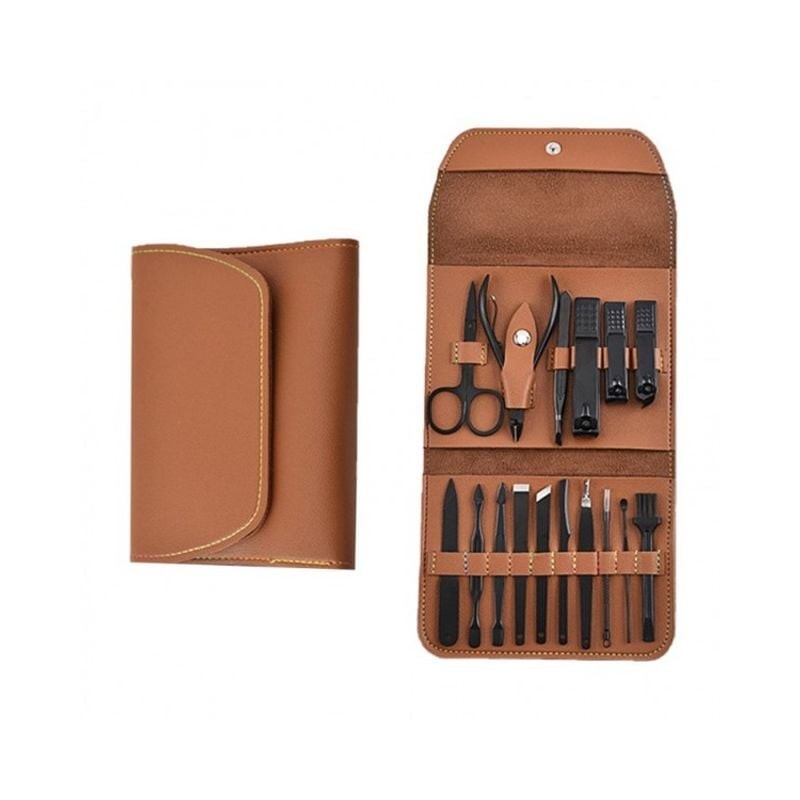 Naekkeodeuktem Nail Clipper Set with Leather Pouch and Toenail Odor