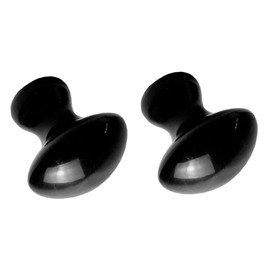 Healvian 2pcs Mushroom Stones Facial Massagers Traditional Chinese Massage Therapy Tool for Relaxation and Wrinkle Reduction Gentle Gua Facial Massage Stones Black