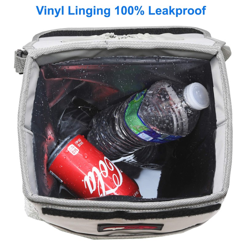EPAuto Waterproof Car Trash Can with Lid and Storage Pockets,