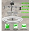 tebio 6-Inch Recessed Can Light Conversion Kit for Pendant Light