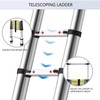 GXYWADY 10.5FT Telescoping Ladder Aluminum Extendable Telescopic Ladder Extendable Compact