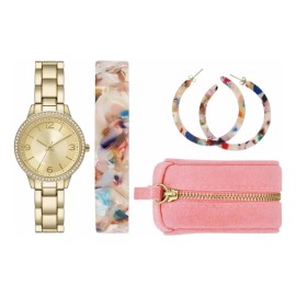 Geneva Set De Reloj Geneva Con Detalles De Cristal Para Mujer