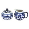 Blue Rose Polish Pottery Valentina Cream & Sugar Set