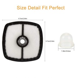 Podoy SRM210 Air Filter RePower Kit with Spark Plug Primer Bulb Fuel Line Hose for Compatible with Echo GT200 PE200 HC150 String Trimmer