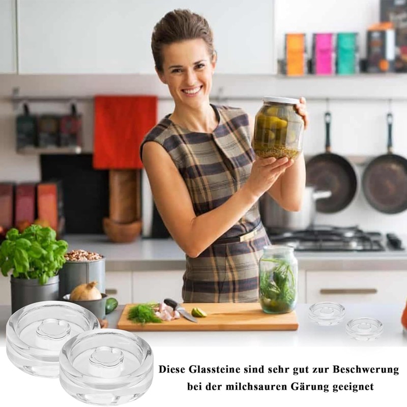 Fermentation Weights, Pack of 4 Fermentation Glass Weights, Glass Weights