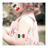 Womaha 30 Sheets Mexico Flag Temporary Tattoos Fans Face Tattoo