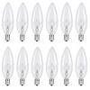 MMBGJKG 40W Candelabra Light Bulbs, E12 Candle Light Bulbs, Clear