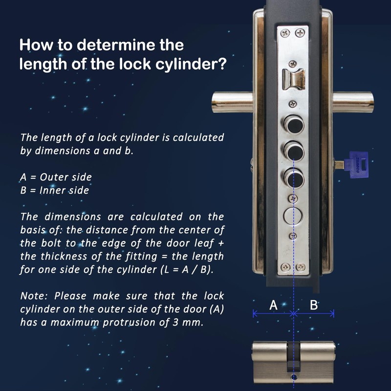 HEXIHER SE1000 Solid Locking Cylinder Simultaneous Locking Set of 2
