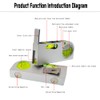 Multi Angle Measuring Level with Magnetic Solid Aluminum Alloy Mini