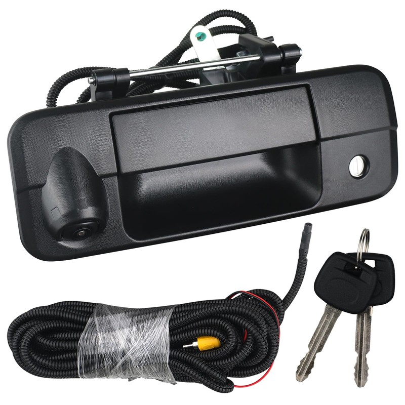 Osompar Backup Camera Tailgate Handle with Key Lock Cylinder Compatible