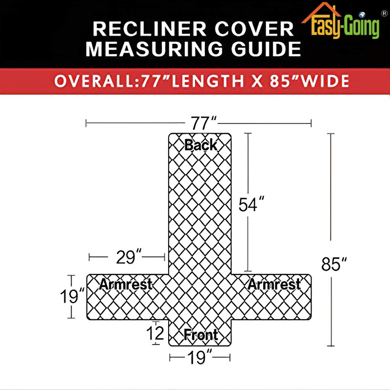 Easy-Going Recliner Sofa Slipcover Reversible Sofa Cover Furniture Protector Couch