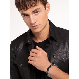 Humanic Pro Maxhematie Beaded Bracelets Three Layered Leather Bracelet Tiger Eye Bracelet Magnetic Clasp Wristband Bracelet Jewelry Gift for Boyfriend Husband