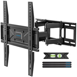 USX STAR UL Listed Full Motion TV Wall Mount for Most 32-70 inch TVs, Wall Mount TV Bracket for 40 50 55 65 inch TV with Smooth Swivel, Tilt, Extension, Level-Has Hardware & Drill Template
