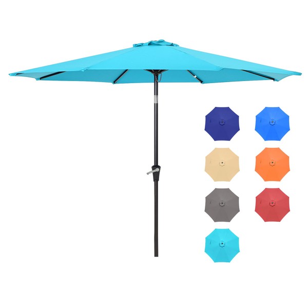 Pakarde 9FT Patio Umbrellas, Outdoor Patio Table Umbrella with Tilt