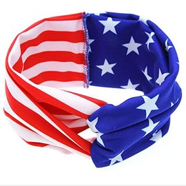 Baby Toddler Headband Stripe Stars Hair Band Accessories Headwear for 4th of July TS05 (Cross)