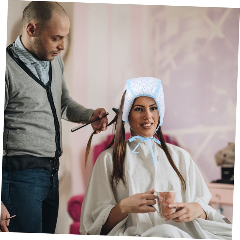 Healvian 1set Hair Highlighting Kit Crochet Hook Dyeing Caps for