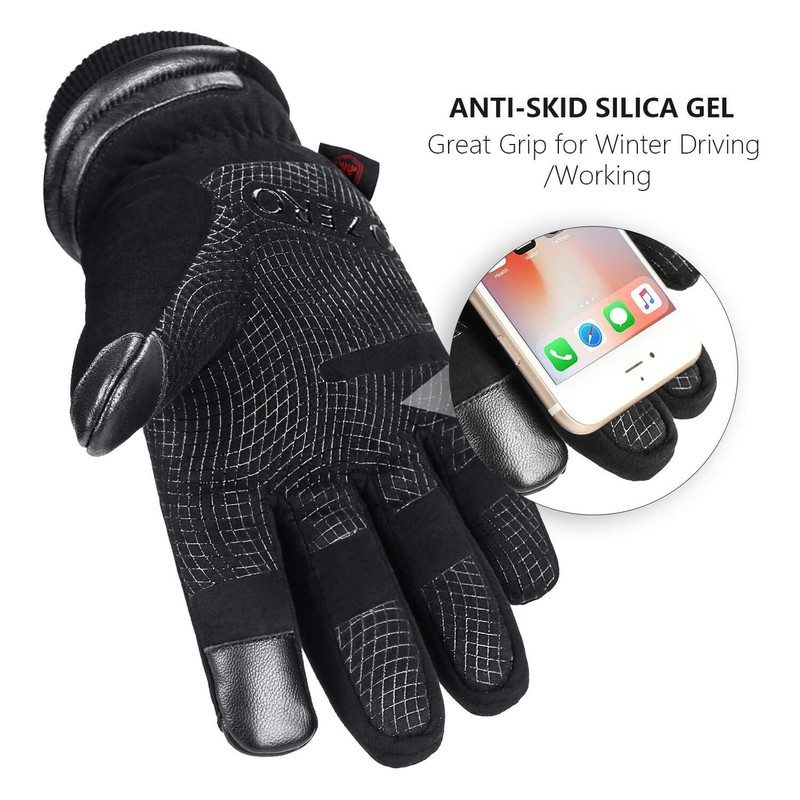 OZERO Winter Gloves Waterproof -30 C Thermal, Touchscreen Thick Glove