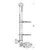 Yacht Steel Flaggenstock, 25mm, 455mm