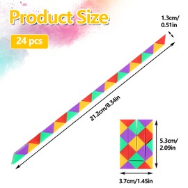 24 Pieces 24 Blocks Cube Puzzle Magic Snake Magic Snake Small Gifts for Children Magic Cube Snake Cube Magic Snake Cube Twist Puzzle for Children Children's Birthday Party Gifts