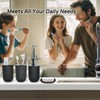 Black Bathroom Accessories Set, 9-Piece Bathroom Accessory Sets Complete with