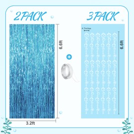 Under The Sea Party Decorations,2 Spongebob Backdrop 3 Bubble Garlands with Tape for Beach,Water,Pool,Ocean Themed,Mermaid Birthday Decorations,Ocean Baby Shower Party