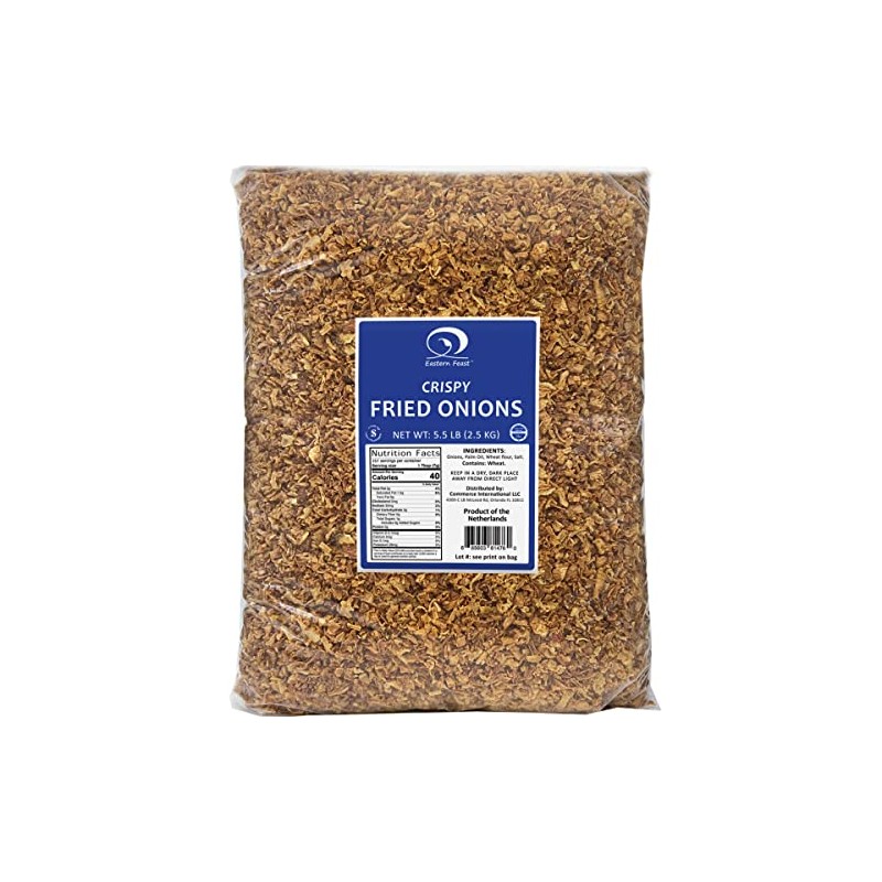EF - Crispy Fried Onions, 5.5 LB (2.5 KG), Kosher,