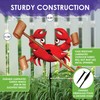 Whirligig Spinner Crab 12" – Coastal-Themed Design, Weather-Resistant Outdoor Decor,