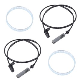 ABS Wheel Speed Sensor and ABS Ring Sensor Ring Replacement for 1 Series E81 E87 E88 3 Series E90 E91 E92 1.6L 2.0L Car Accessory Part # 33217504521 Left Right