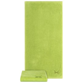 Sansibar Hand Towel Set of 2 50 x 100 cm 100% Cotton with Embroidered Sabre Logo Green