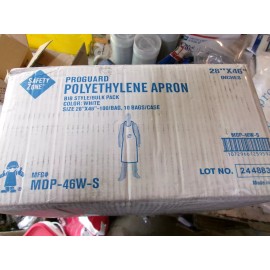 MDP 100 WHITE 28'X 46" DISPOSIBLE POLYETHYLENE APRONS DR14-15