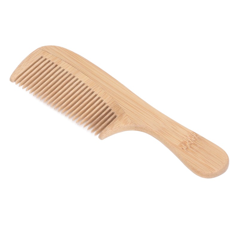 5pcs Bamboo Hair Comb Anti Statics Round Teeth Fragrance Wide