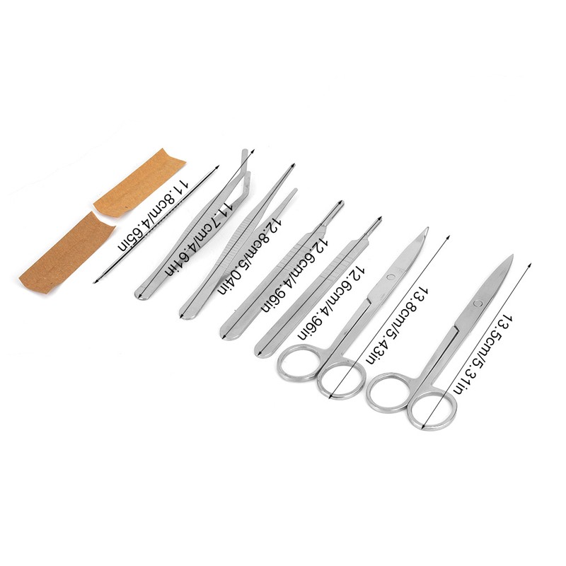 7 Pcs Biological Anatomical Tool Dissecting Scissor Hilt Tweezer Forcep