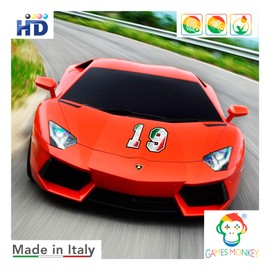 GamesMonkey® - Number Sticker - 4 inches - 5 inches - 6 inches - Race Cross Track Car Motorcycle Stickers - Italian Flag (1, 4 inch)