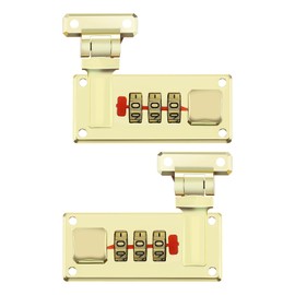 SG Store Pack of 2 Suitcase Combination Lock Luggage Hasp Combination Lock Luggage Hasp Lock Digital Password Lock for Luggage Aluminium Box Cosmetic Case Gold
