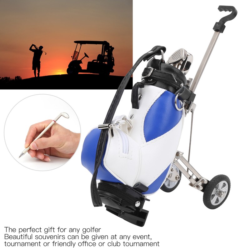 Desktop Golf Pen Set 3 Ballpoint Pens and Mini Bag