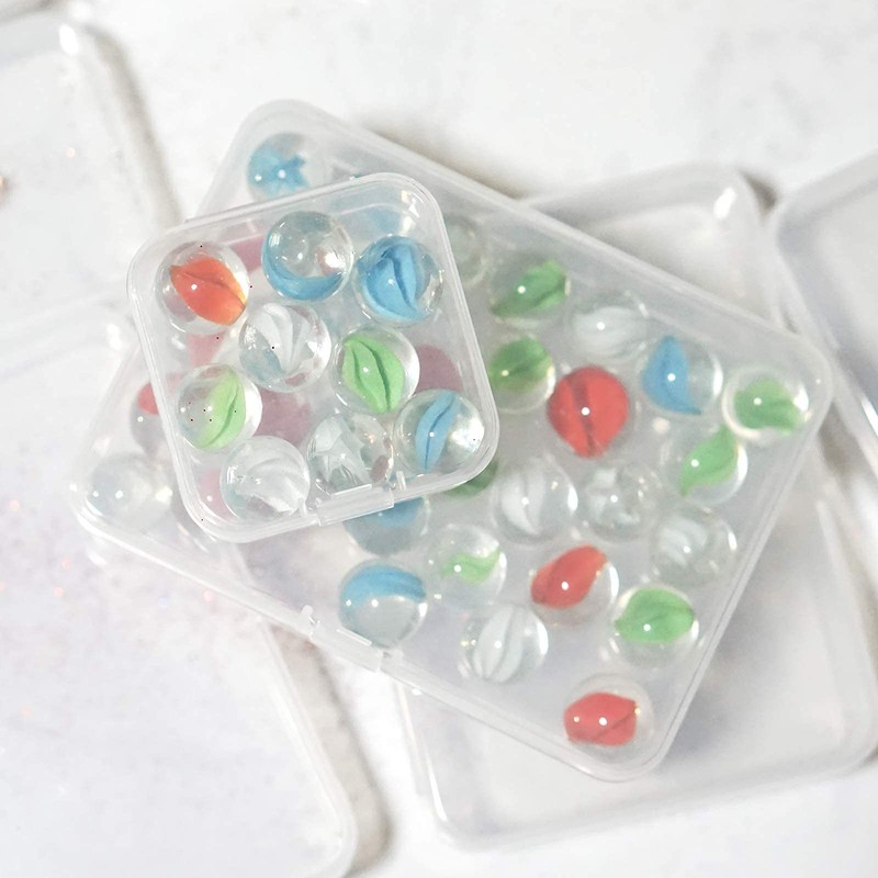 Kingrol 18 Pack Mini Clear Plastic Storage Containers with Lids,