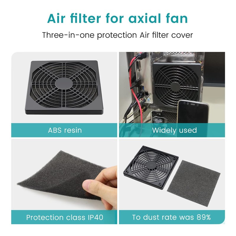 Wathai 80MM PC Fan Dust Filter Cover Computer Mess 4