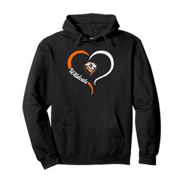 Marcellus Wildcats Logo Half Heart Slogan HS Pullover Hoodie