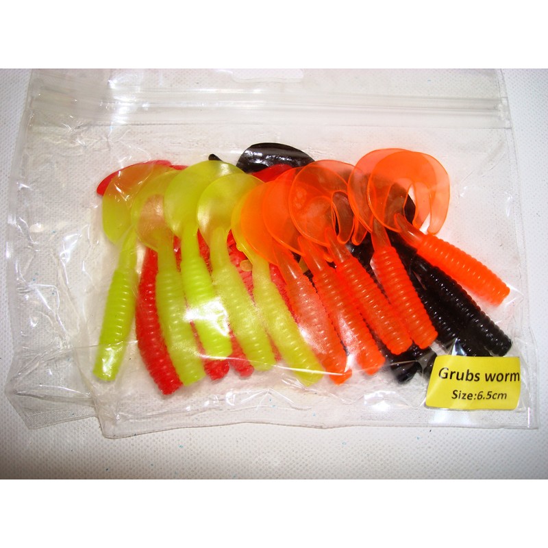 50 PIECE DROP SHOT KIT, 20 X GRUBS, 10 X
