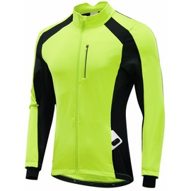 qualidyne Men's Winter Cycling Jacket Thermal Fleece Lined Bicycle Biking Jacket Cold Weather Windproof Softshell Windbreaker