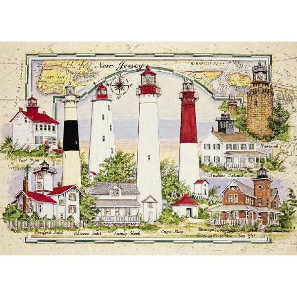 Heritage Puzzle - Donna Elias - Lighthouses Of New Jersey