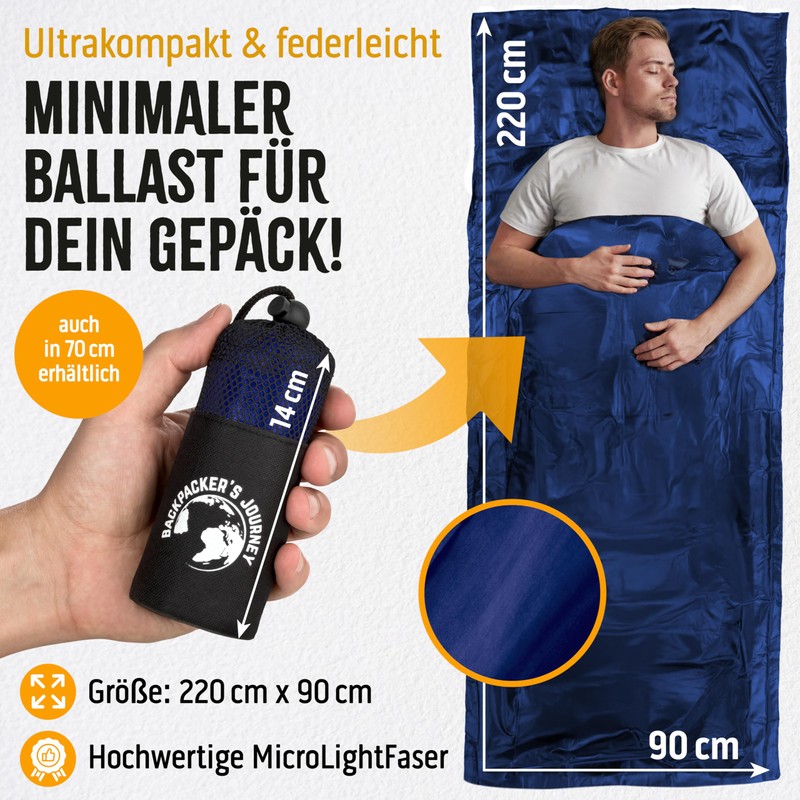 Backpacker's Journey Cabin Sleeping Bag (Only 168g), Ultra Lightweight and