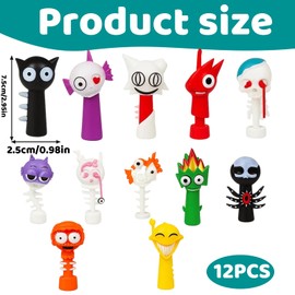 PSFXBM 12-Piece Rhythm Box Figurines, Creative Decorative Collectibles for Home and Office, Unique Gift for Holidays and Special Occasions for Games Fan Girls and Boys