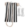 Footrest Black and White Streaks Soft Breathable Adjustable Foot Hammock