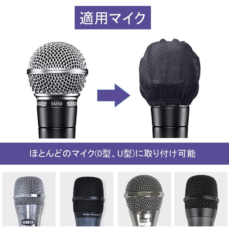 Microphone Covers, 100pcs/50 Pairs Disposable Microphone Cover, Non-woven Mic Cover,